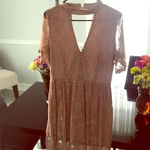 Shorts with lace over lay romper